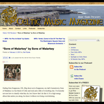 Celtic Music Magazine – Album Review