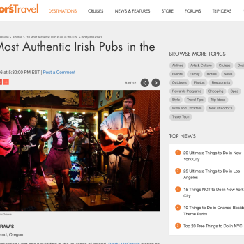 Fodor’s Travel: 10 Most Authentic Irish Pubs in the U.S.